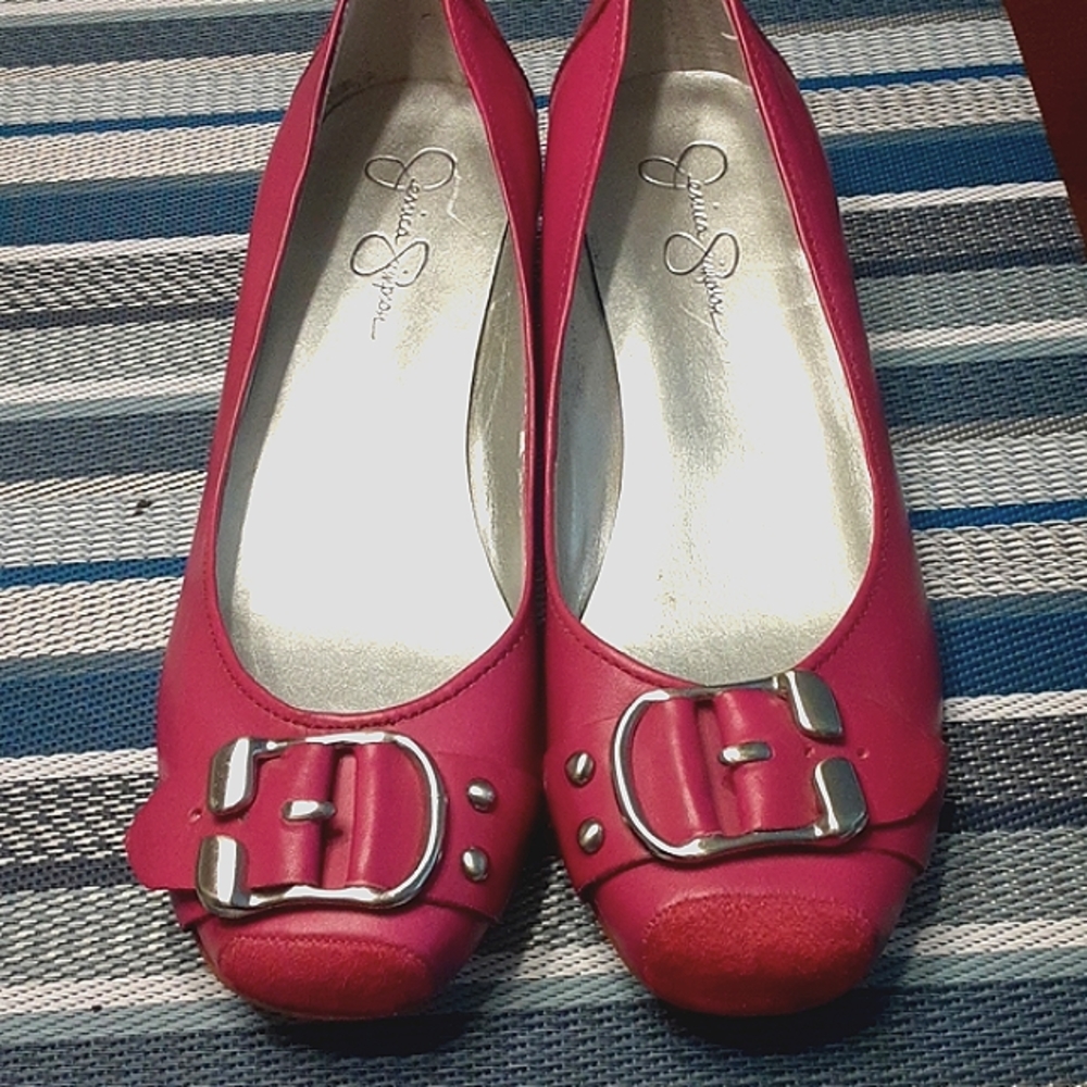 Jessica Simpson Womens Dafa Size 8.5 Pink Slip On Low